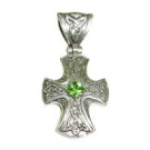 Кельтский крест с хризолитом