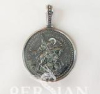 Нательная икона "Георгий Победоносец" серебро