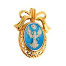 Медальон "Ангел Хранитель" с эмалью и позолотой